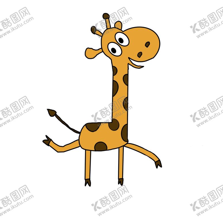 编号：33697210180717293319【酷图网】源文件下载-手绘卡通长颈鹿