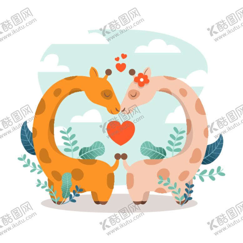 编号：94734712212058548859【酷图网】源文件下载-动物情侣