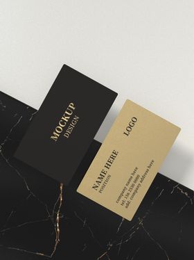 名片样机vi高端黑金