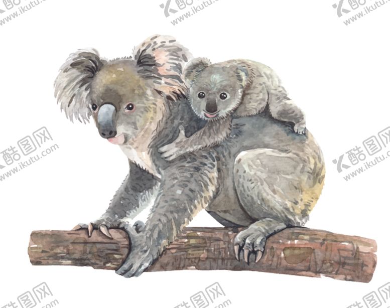 编号：89748610151613409453【酷图网】源文件下载-水彩动物