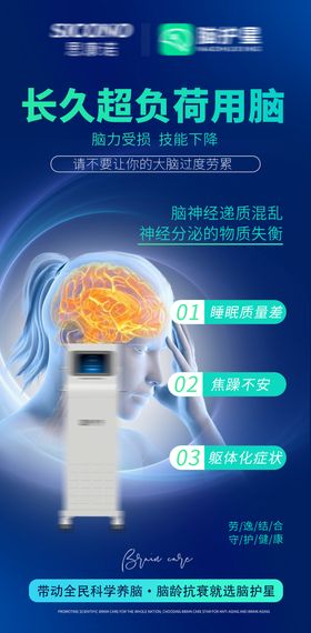 脑部脑健康脑抗衰海报