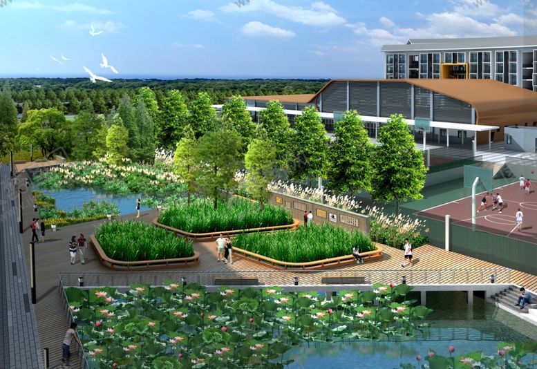 编号：37074209231122356058【酷图网】源文件下载-湿地景观效果图