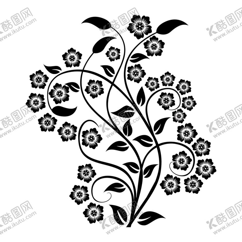 编号：74961309190722417042【酷图网】源文件下载-黑白装饰花纹  