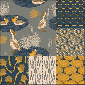 复古风拼贴图案设计素材