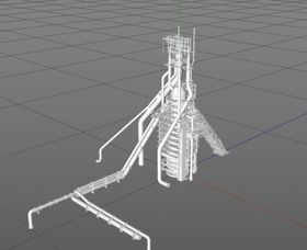 C4D模型工厂设备