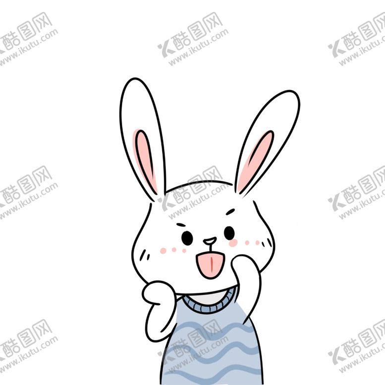 编号：10745802201525488463【酷图网】源文件下载-卡通手绘兔子
