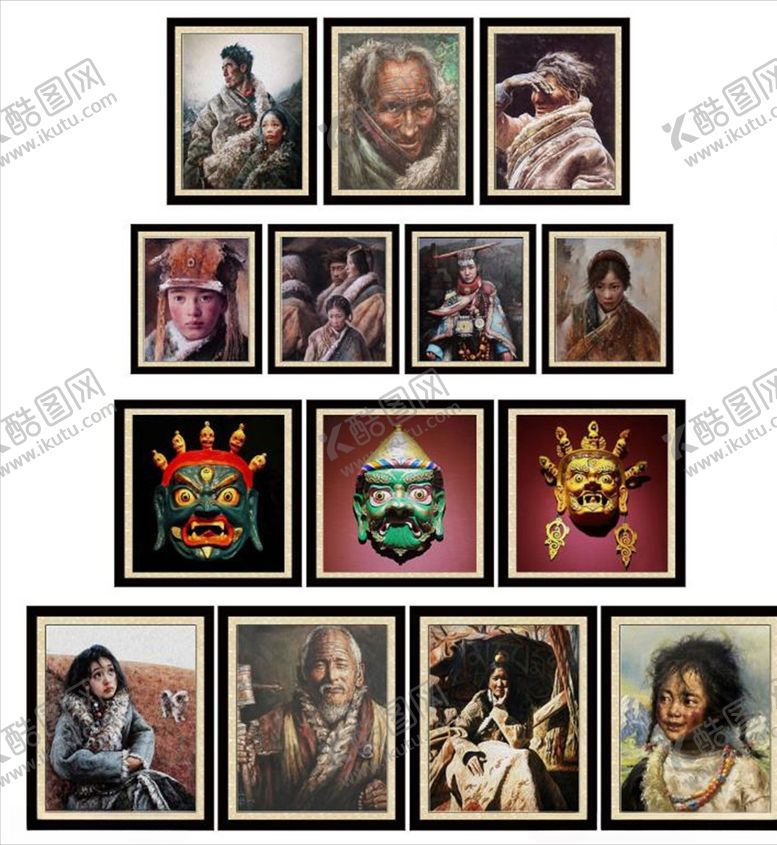 编号：62340309270631286663【酷图网】源文件下载-藏式挂画