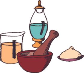 烧杯化学实验器材PNG