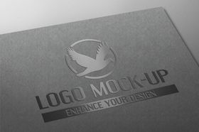 logo贴图样机木板磨砂效果压纹