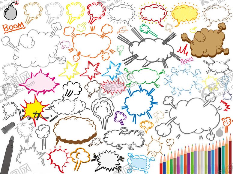 编号：18884211182354016629【酷图网】源文件下载-多样卡通边框图案素材