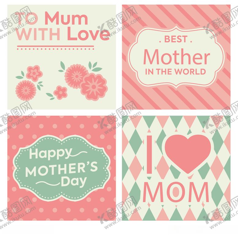 编号：74522203312312239989【酷图网】源文件下载-母亲节贺卡设计素材