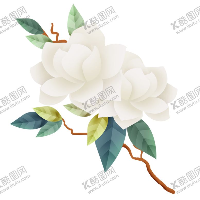 编号：77715102050007094476【酷图网】源文件下载-一支白色茉莉花