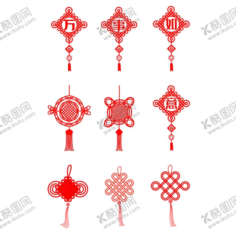 编号：81438507060325093400【酷图网】源文件下载-中国结素材