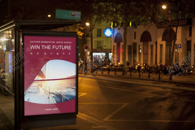 编号：78004909221811256468【酷图网】源文件下载-户外广告牌样机
