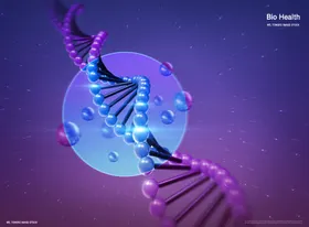 线型矢量花朵科技感图案设计