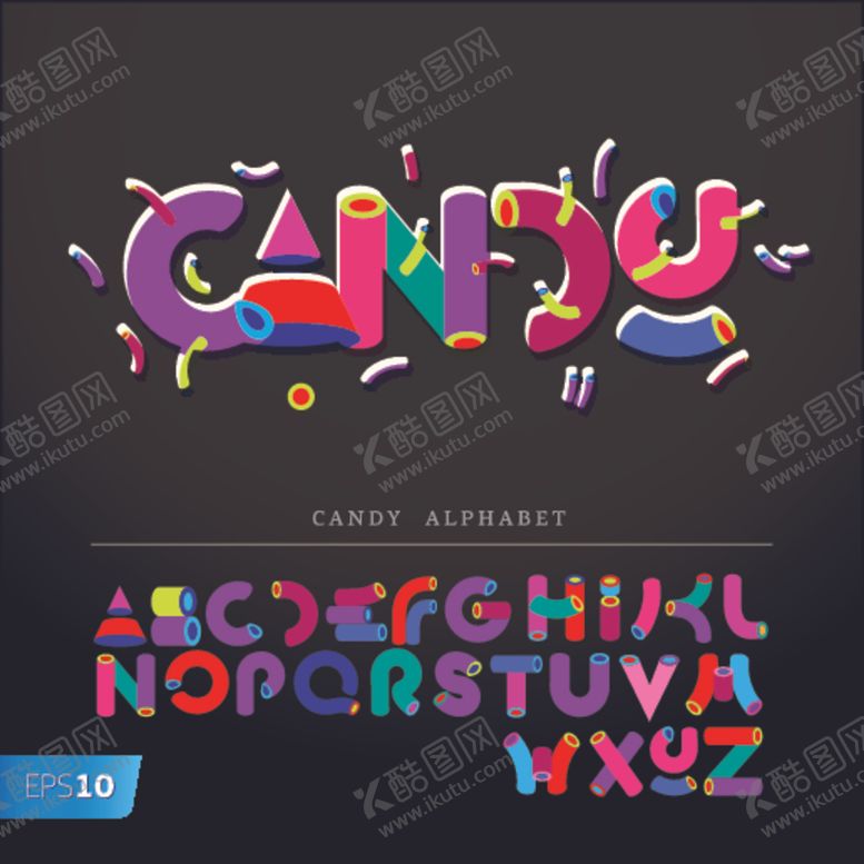 编号：50188210210846357173【酷图网】源文件下载-拼色可爱卡通字体艺术字设计