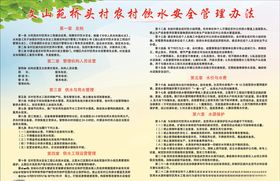 农村饮水制度牌