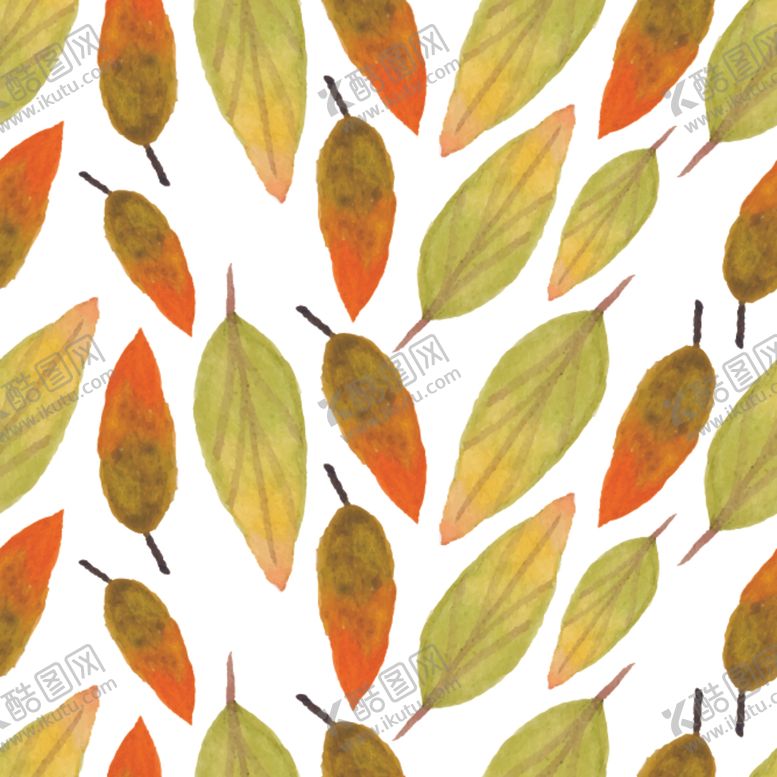 编号：37618609200958014270【酷图网】源文件下载-水彩叶子
