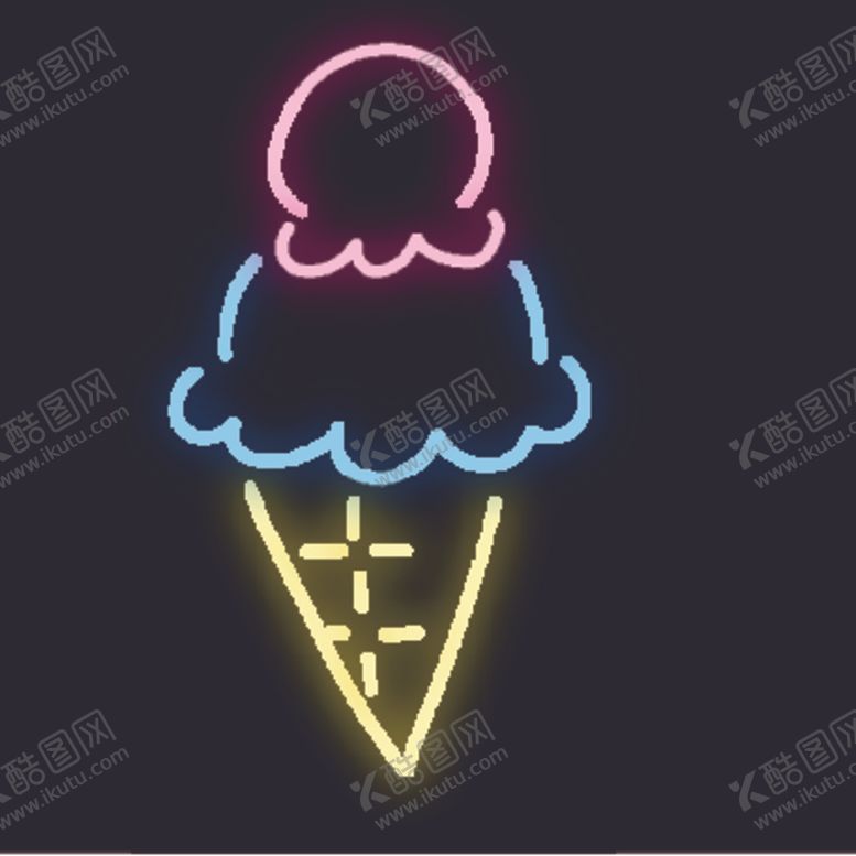 编号：94358806160737216345【酷图网】源文件下载-霓虹灯发光创意图案