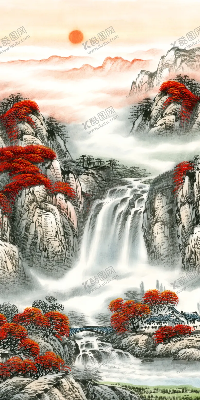 编号：63358209090012122986【酷图网】源文件下载-山水画