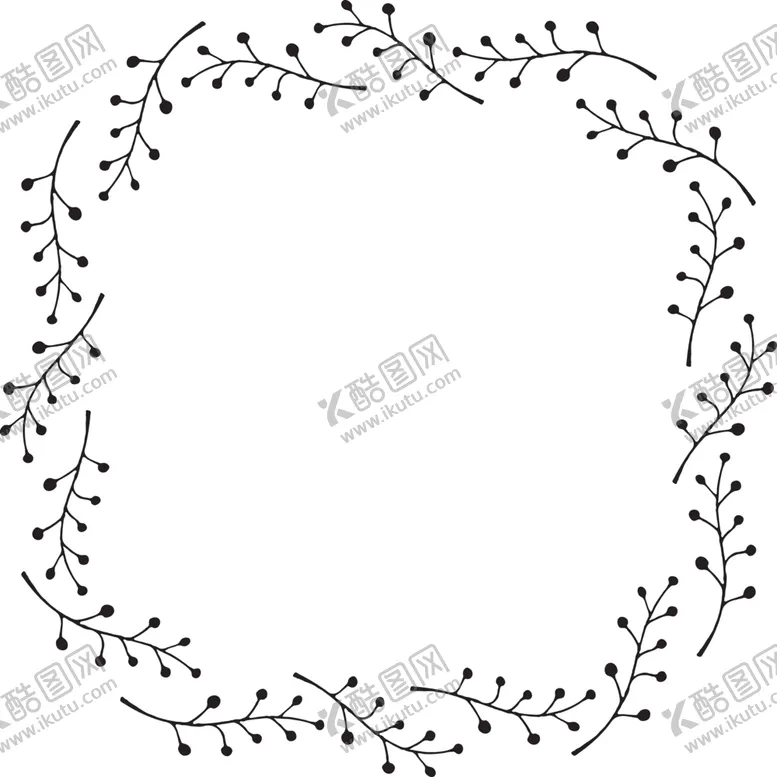 编号：48807607010051191392【酷图网】源文件下载-手绘森系边框