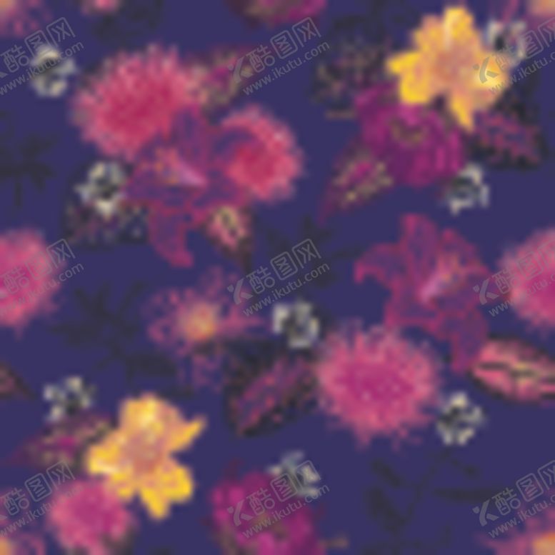 编号：94914610110245358809【酷图网】源文件下载-叶子花卉无缝图案