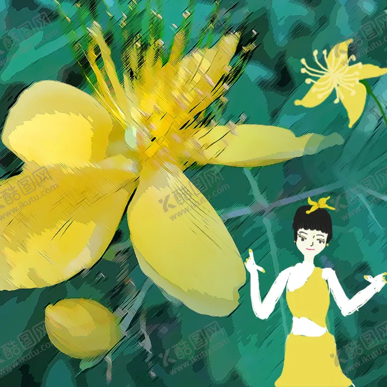 编号：21173806240543194241【酷图网】源文件下载-仙女花仙子黄色花朵美丽的梦