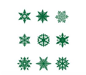 冬季圣诞雪花元素