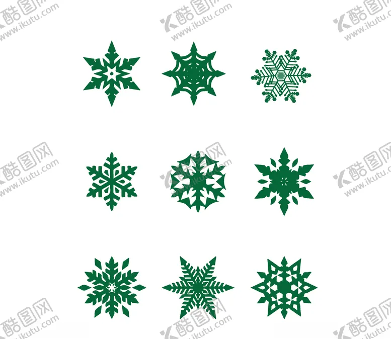 编号：92515706180939137725【酷图网】源文件下载-冬季圣诞雪花元素