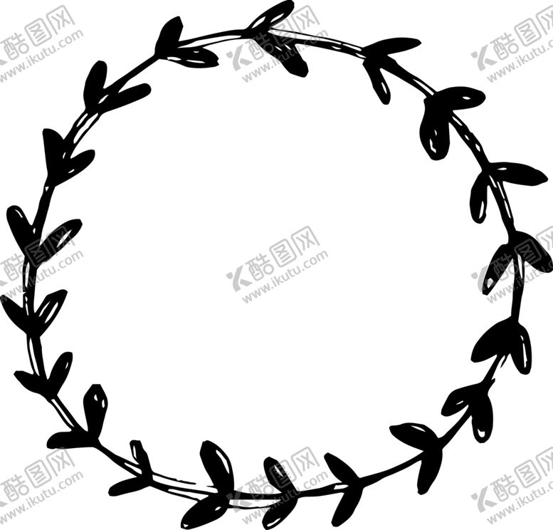 编号：76484209130155048111【酷图网】源文件下载-手绘花环边框