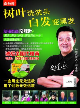 南烛叶植物染发海报