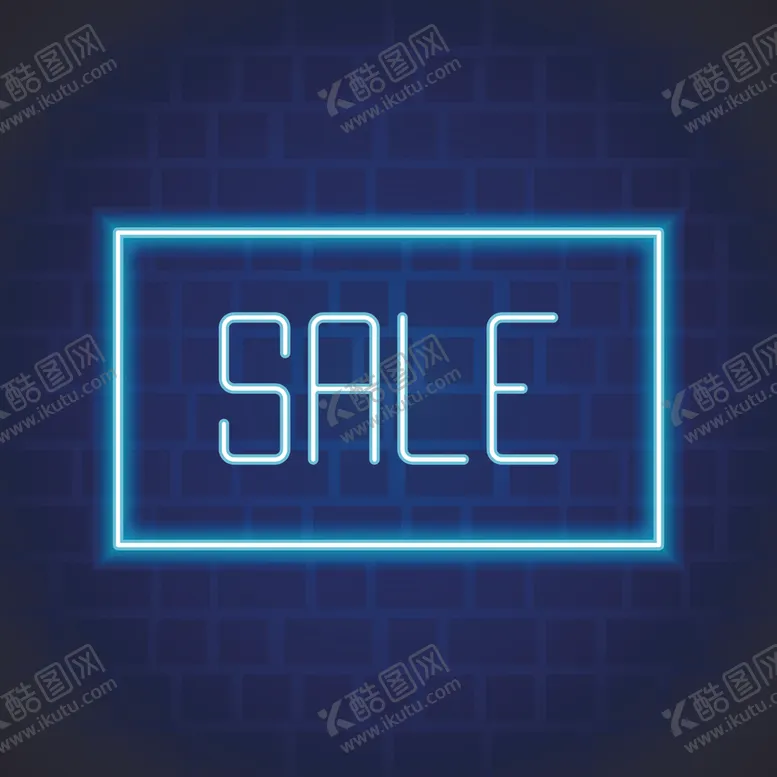 编号：60820803101639253343【酷图网】源文件下载-购物打折霓虹灯LOGO图片