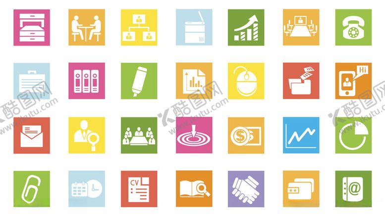 编号：53819310030028143010【酷图网】源文件下载-多彩图标集合