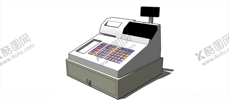 编号：32665210031323329349【酷图网】源文件下载-收银机模型