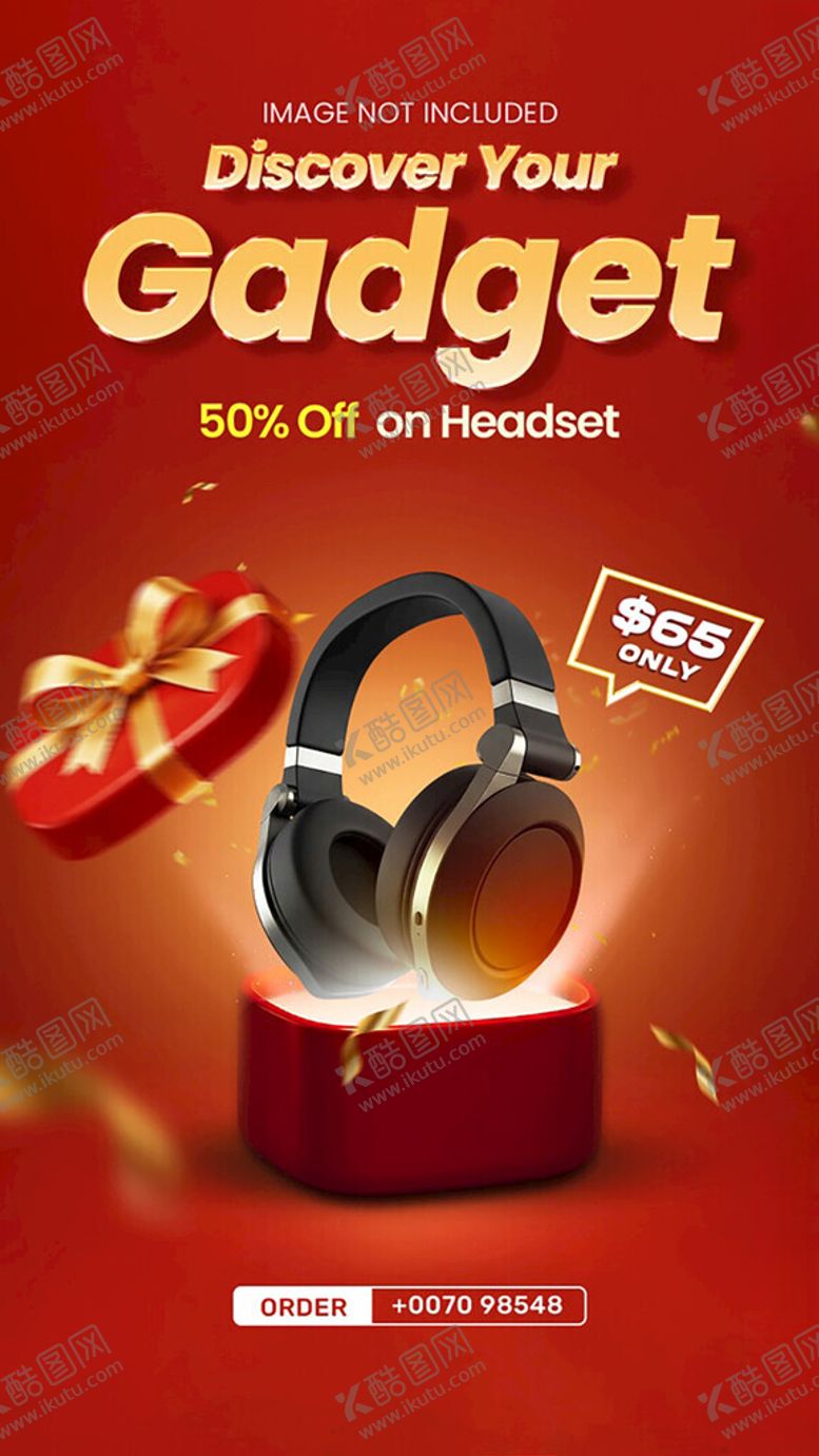 编号：47737704060255384724【酷图网】源文件下载-挂耳耳机折扣海报