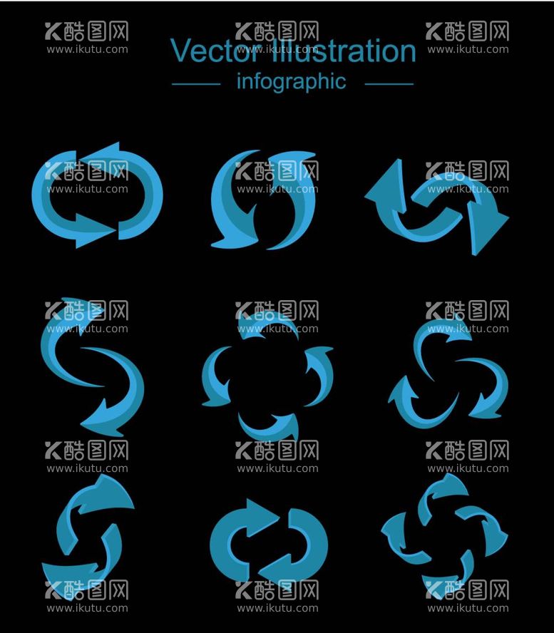 编号：51872112031854255404【酷图网】源文件下载-立体循环箭头