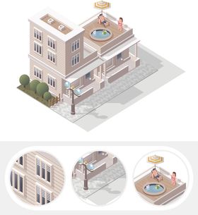 等距城市建筑