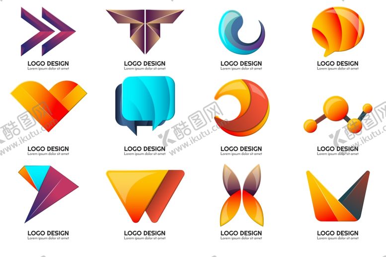 编号：55874004052314047397【酷图网】源文件下载-多彩创意立体标志设计