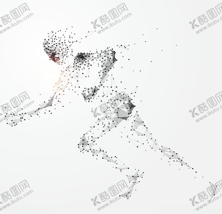 编号：63888909280518351117【酷图网】源文件下载-抽象粒子运动员