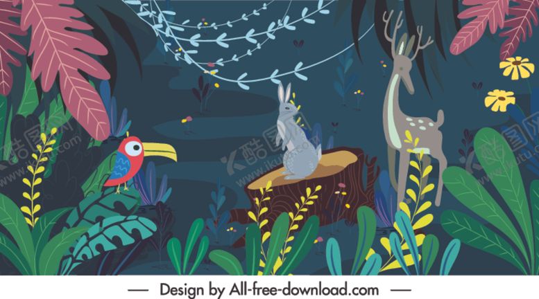 编号：30865507060652117792【酷图网】源文件下载-卡通动物