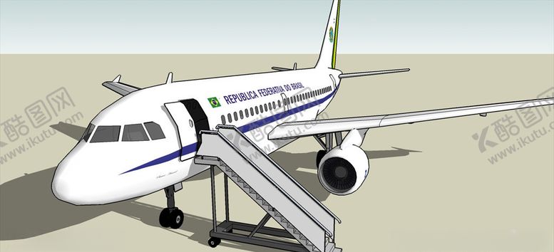 编号：68406506290531336930【酷图网】源文件下载-空客A319飞机模型