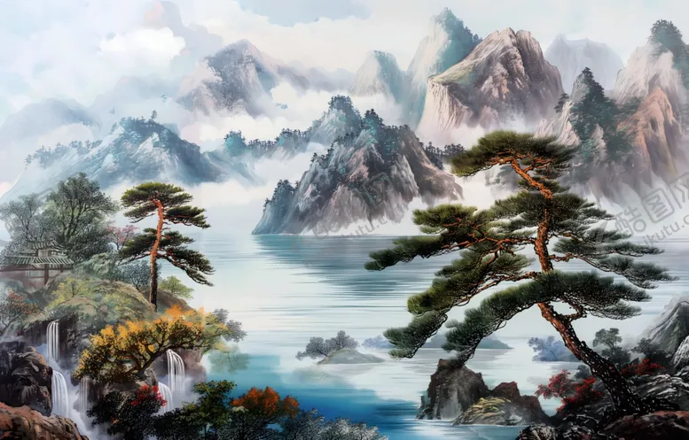 编号：40280702081642455009【酷图网】源文件下载-山水画
