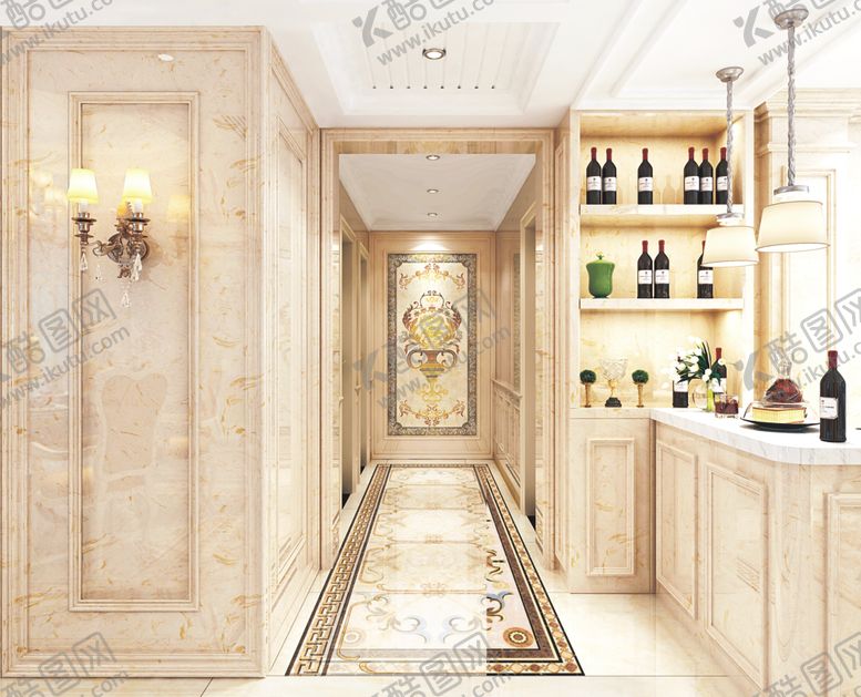 编号：61765610091030391378【酷图网】源文件下载-过道效果图