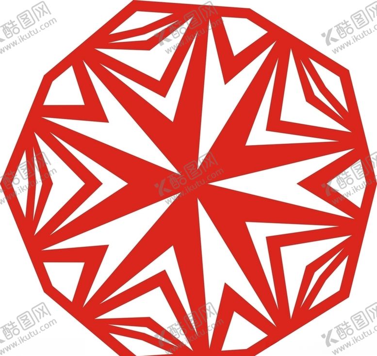 编号：97401310272106057988【酷图网】源文件下载-六角剪花窗花纸图案背景元素