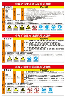 非煤矿山重点场所风险识别牌3