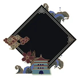 国潮边框图片古典案唯美节日中式
