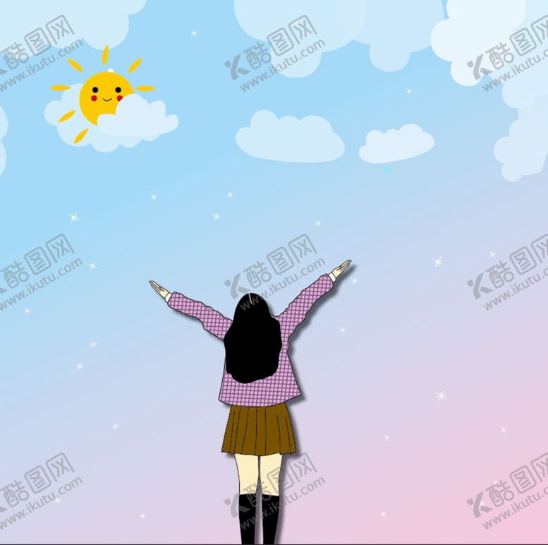 编号：58312709172129441960【酷图网】源文件下载-女孩背影