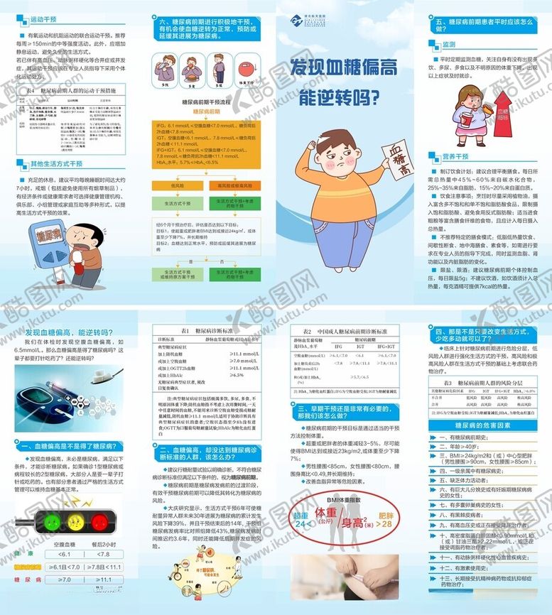 编号：55906009230455121837【酷图网】源文件下载-血糖四折页