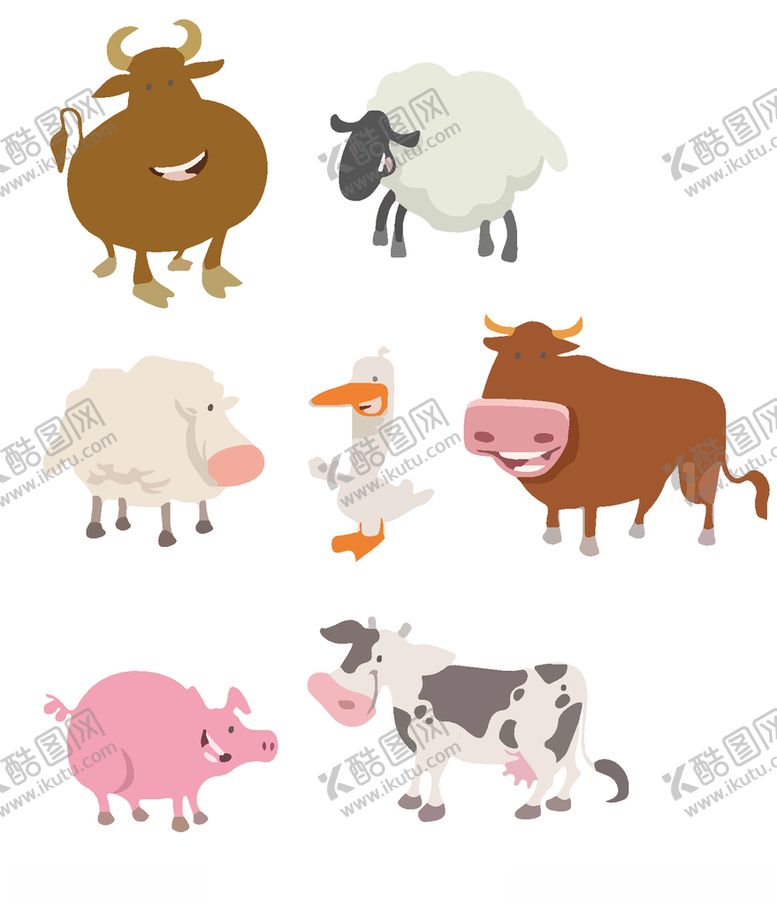 编号：49390710262310098876【酷图网】源文件下载-卡通动物矢量