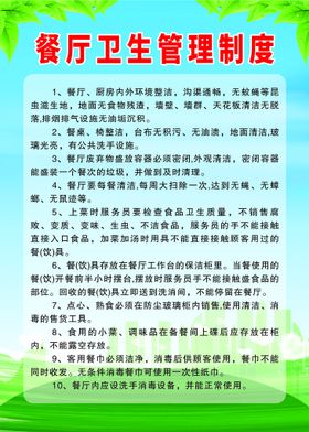 建筑施工工地餐厅卫生管理制度牌